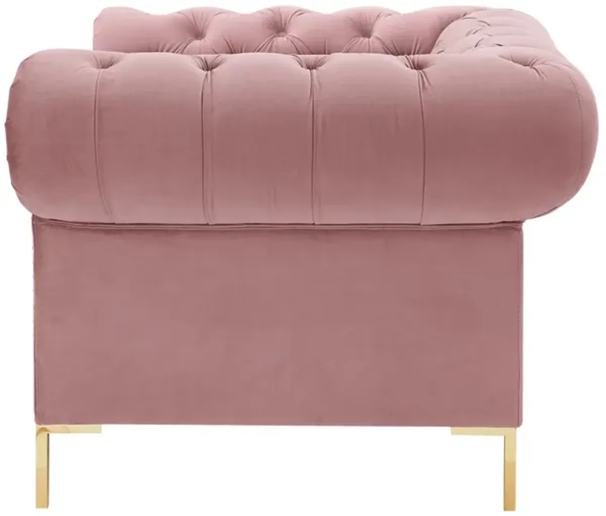 Inspired Home Zuleyka Velvet Chesterfield Club Chair