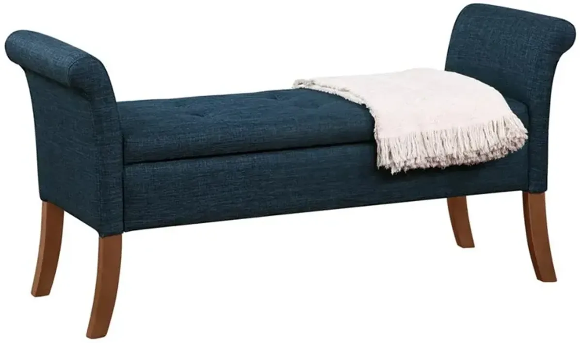 Convience Concept, Inc. Designs4Comfort Garbo Storage Bench Ottoman Blue