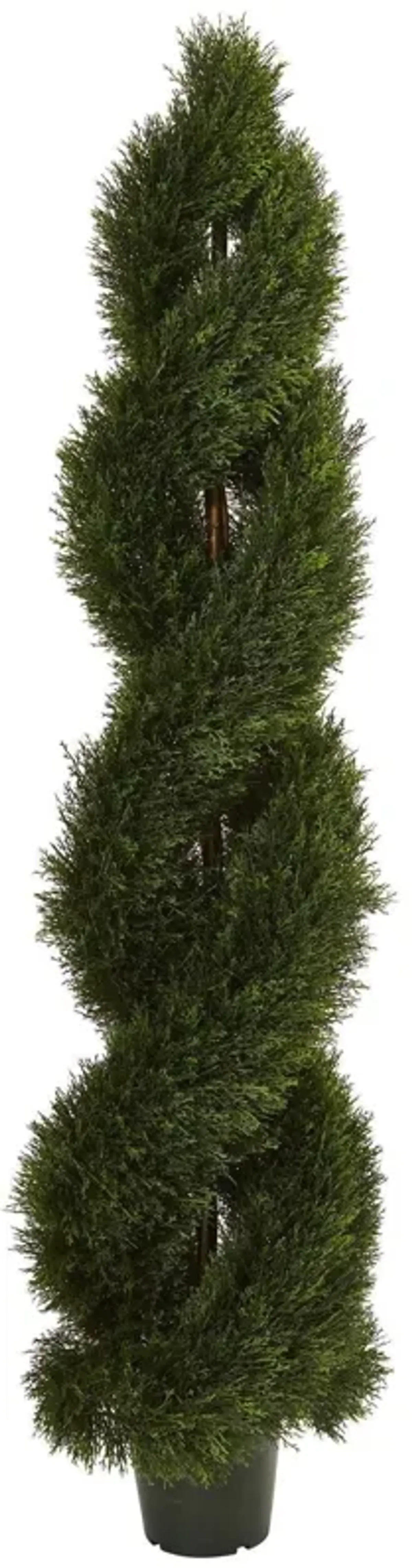 Nearly Natural 6-ft Double Pond Cypress Spiral Top UV Res (Indoor/Outdoor)