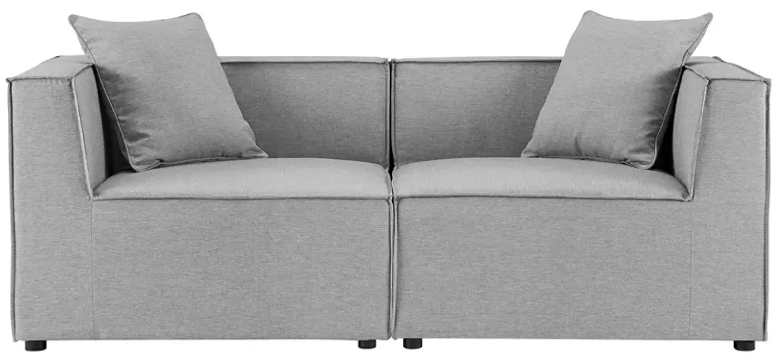 Saybrook Outdoor Patio Upholstered 2-Piece Sectional Sofa Loveseat