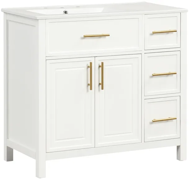 Merax Solid Bathroom Vanity Cabinet