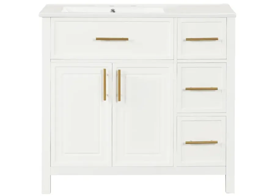 Merax Solid Bathroom Vanity Cabinet