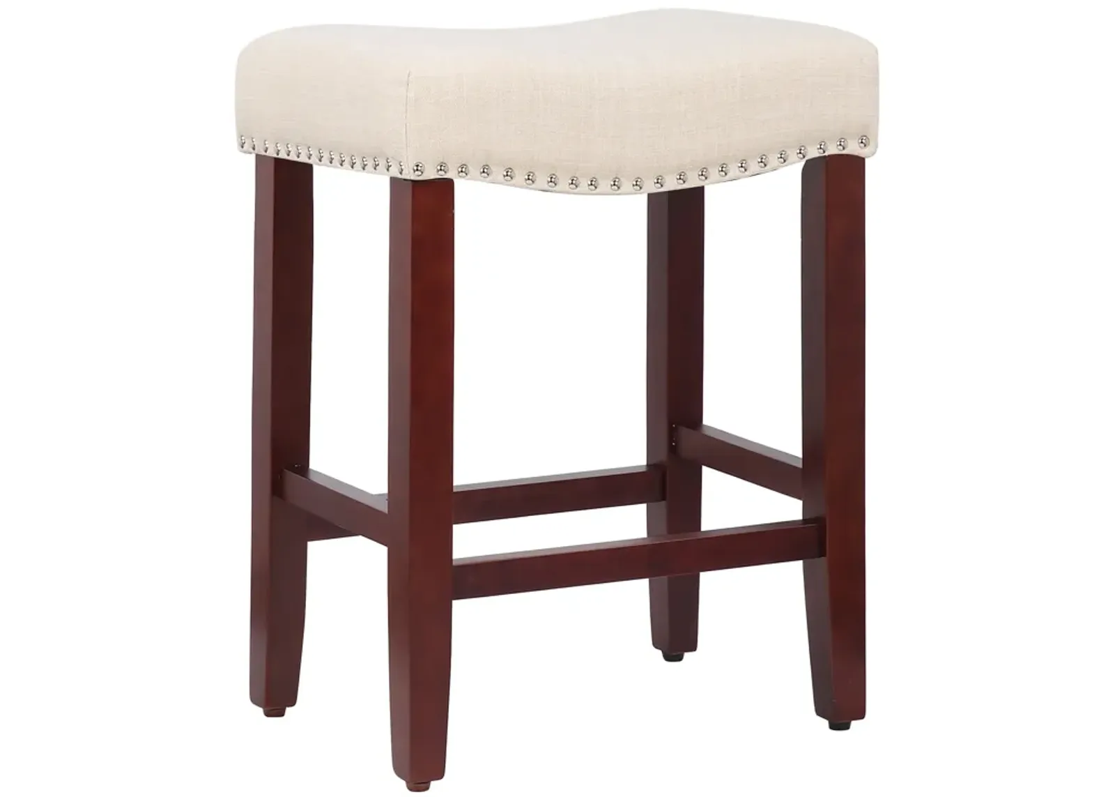 WestinTrends 24" Upholstered Saddle Seat Counter Stool