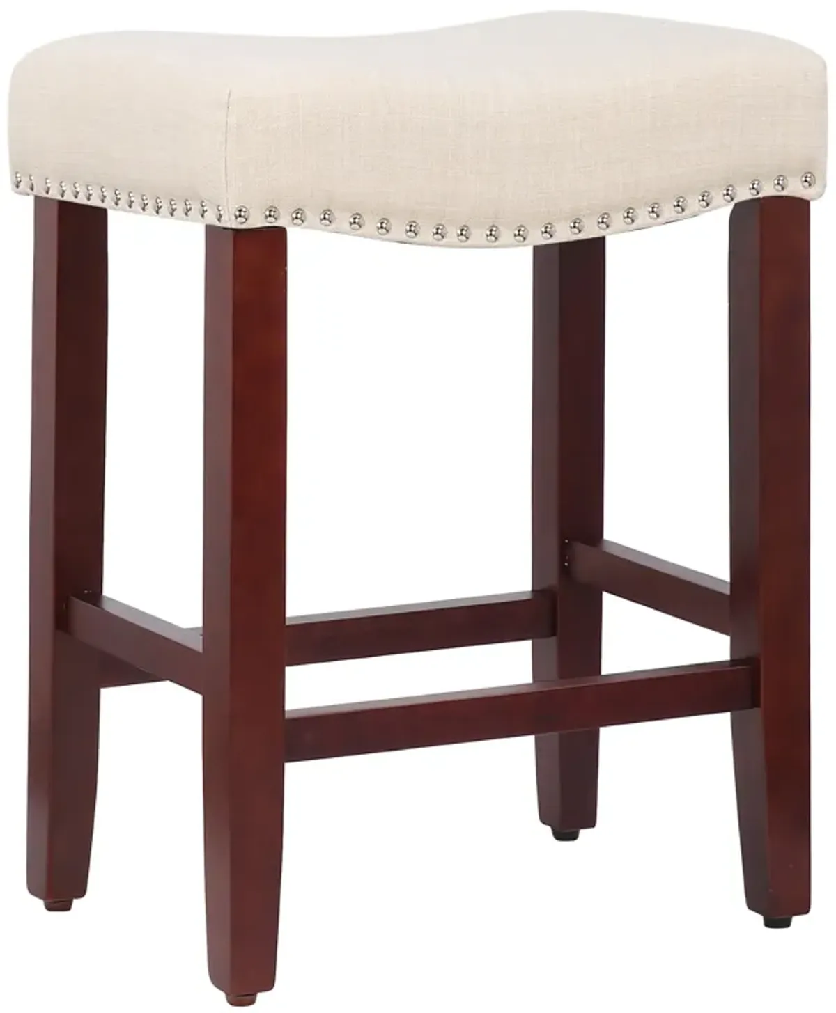 WestinTrends 24" Upholstered Saddle Seat Counter Stool