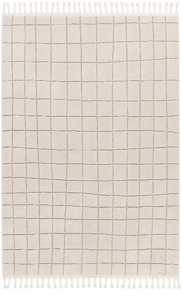 Jaida Anton White 2'5" x 10' Runner Rug