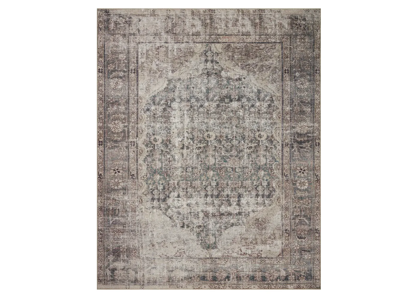 Georgie GER-08 Lagoon / Beige 7''6" x 9''6" Rug by Amber Lewis