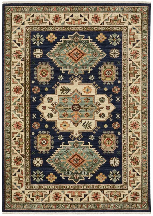 Lilihan 3'3" x 5' Navy Rug