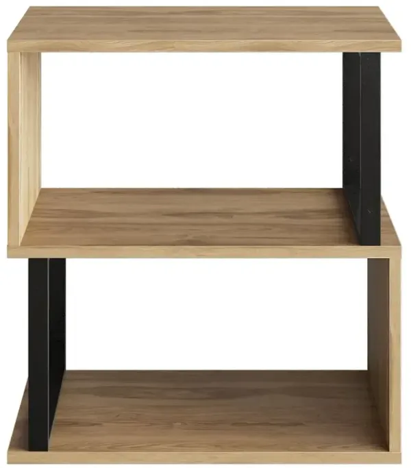 Decorotika Lima Side Table-Black&Oud Oak