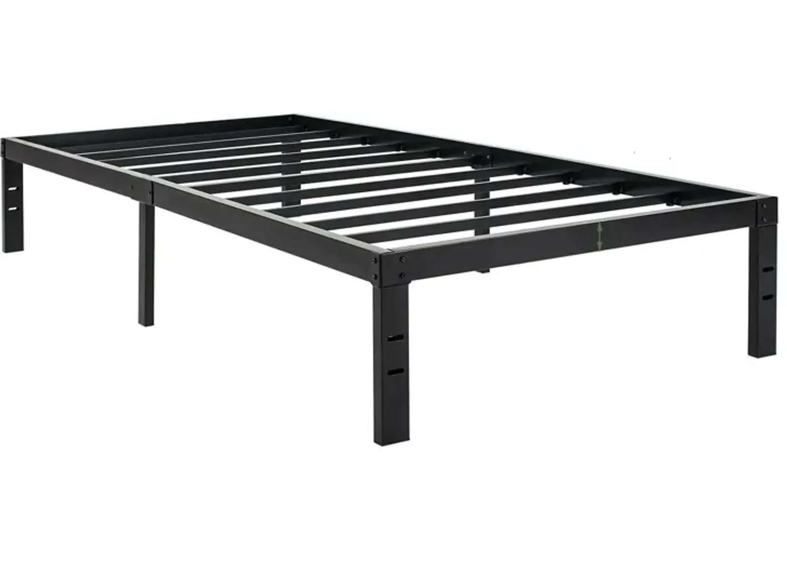 Hivvago Twin XL College Dorm Heavy Duty Black Metal Platform Bed Frame