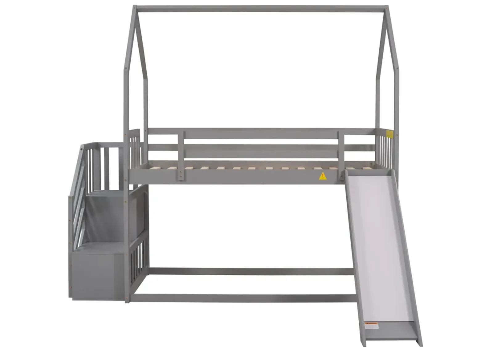 Merax House Bunk Bed with Slide