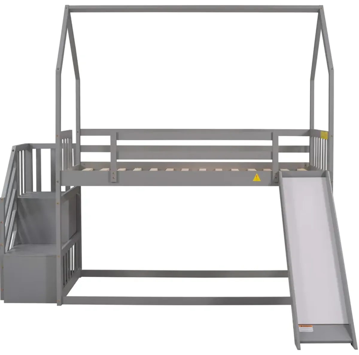 Merax House Bunk Bed with Slide