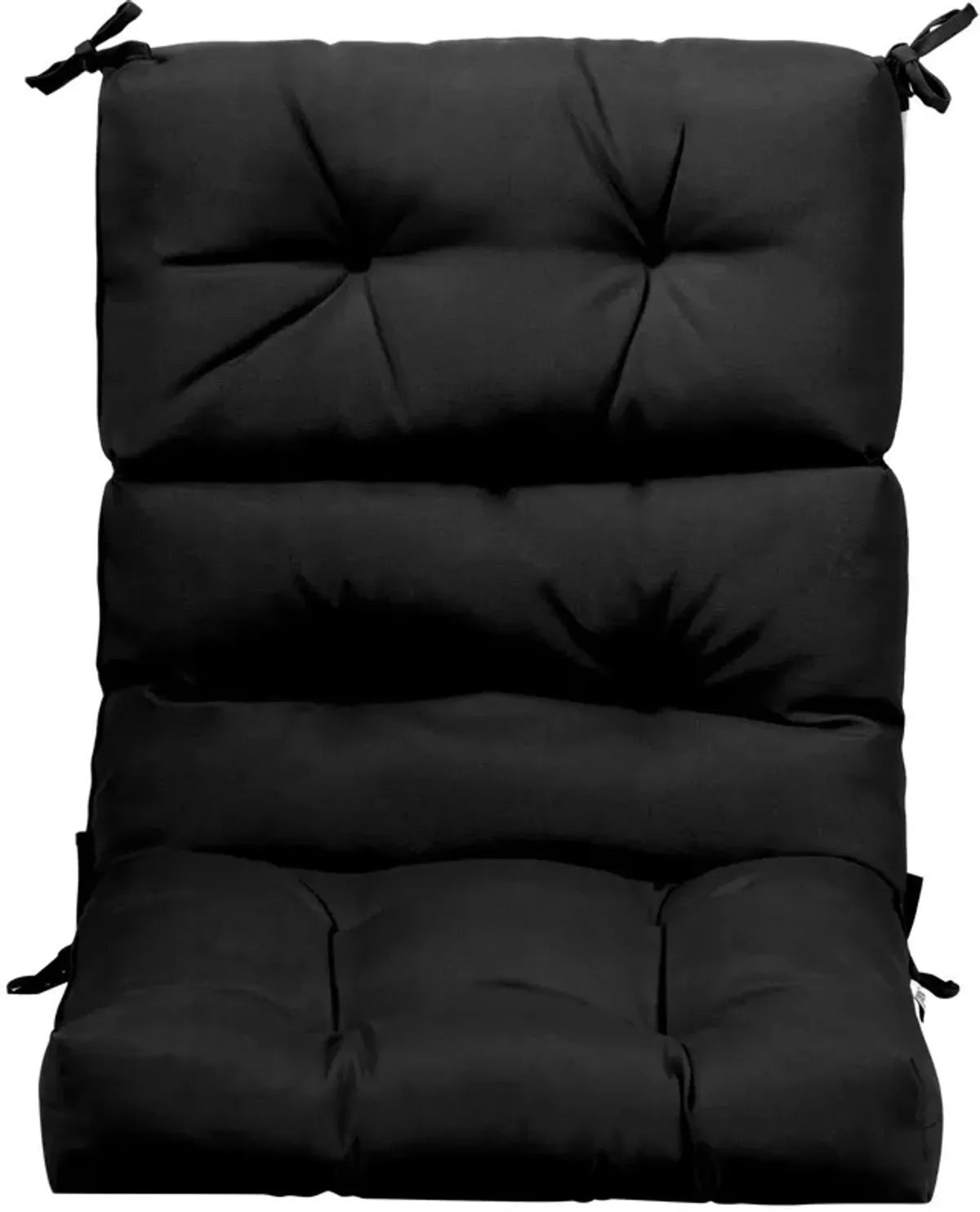 Tufted Patio High Back Chair Cushion with Non-Slip String Ties