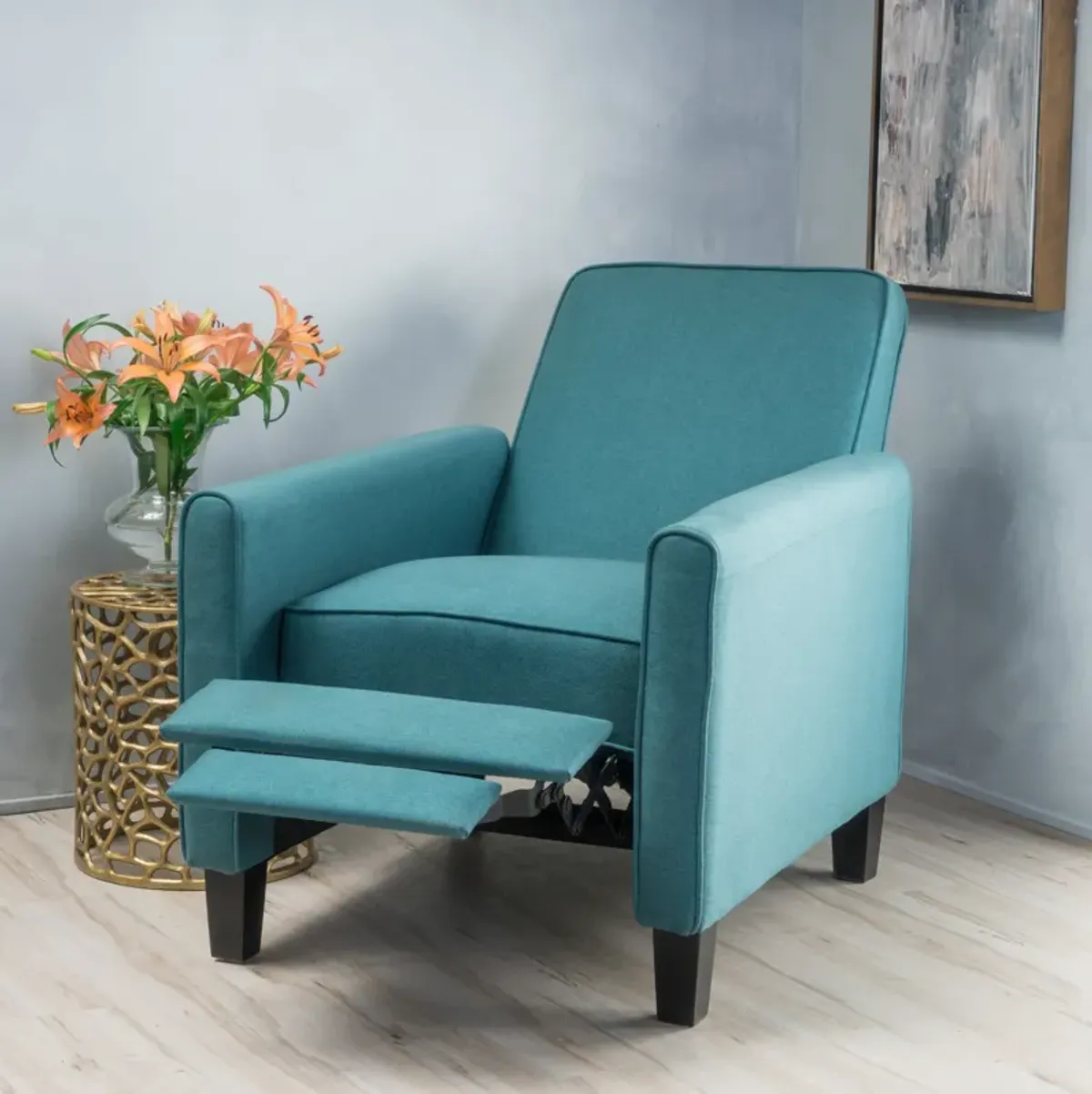 Merax Linen Fabric Manual Recliner Chair