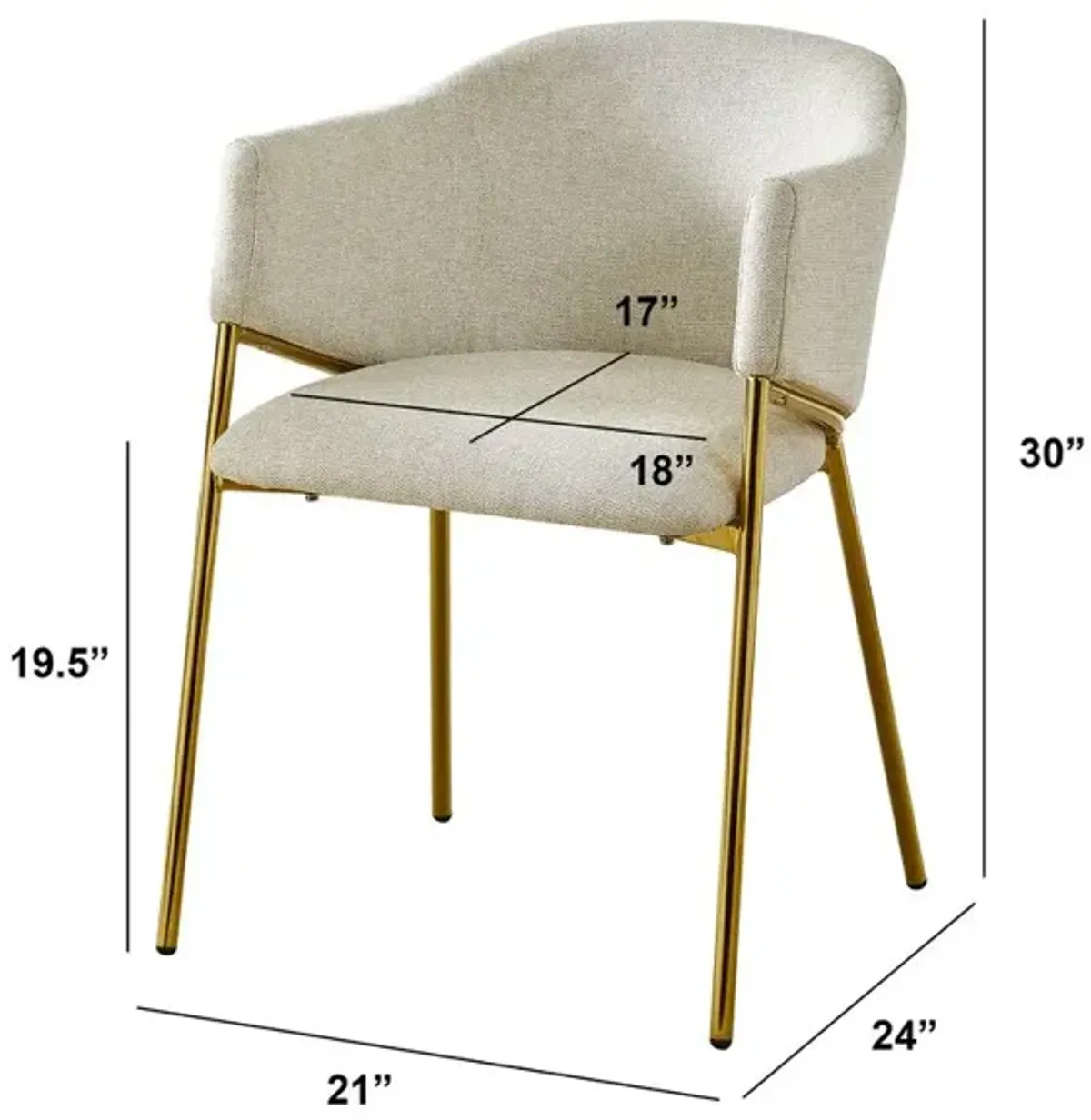 Best Quality Furniture 7Pc Rectangle Tempered Glass Dining Table With 6 Beige Side Chairs