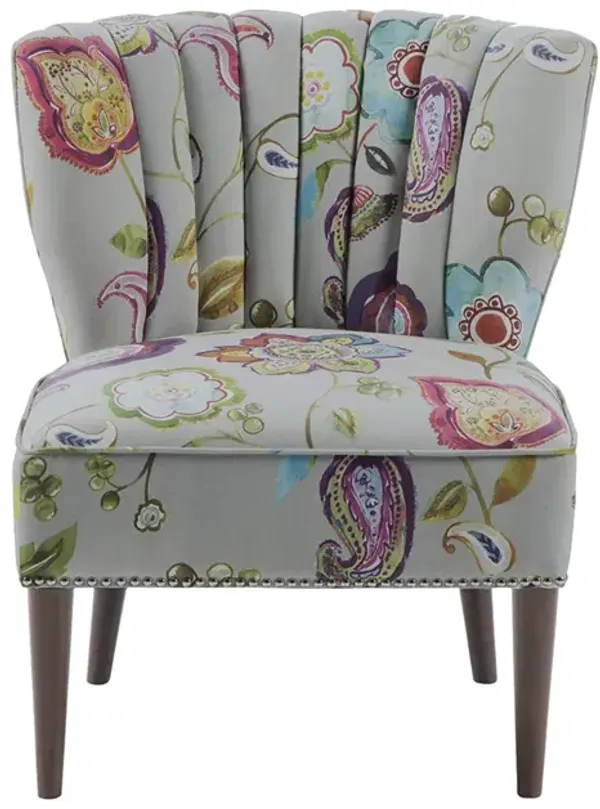 Gracie Mills Chrystal Chic Comfort Channel Back Slipper Chair