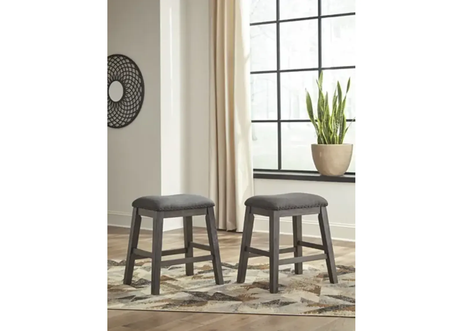 Caitbrook Counter Height Upholstered Bar Stool (Set of 2)