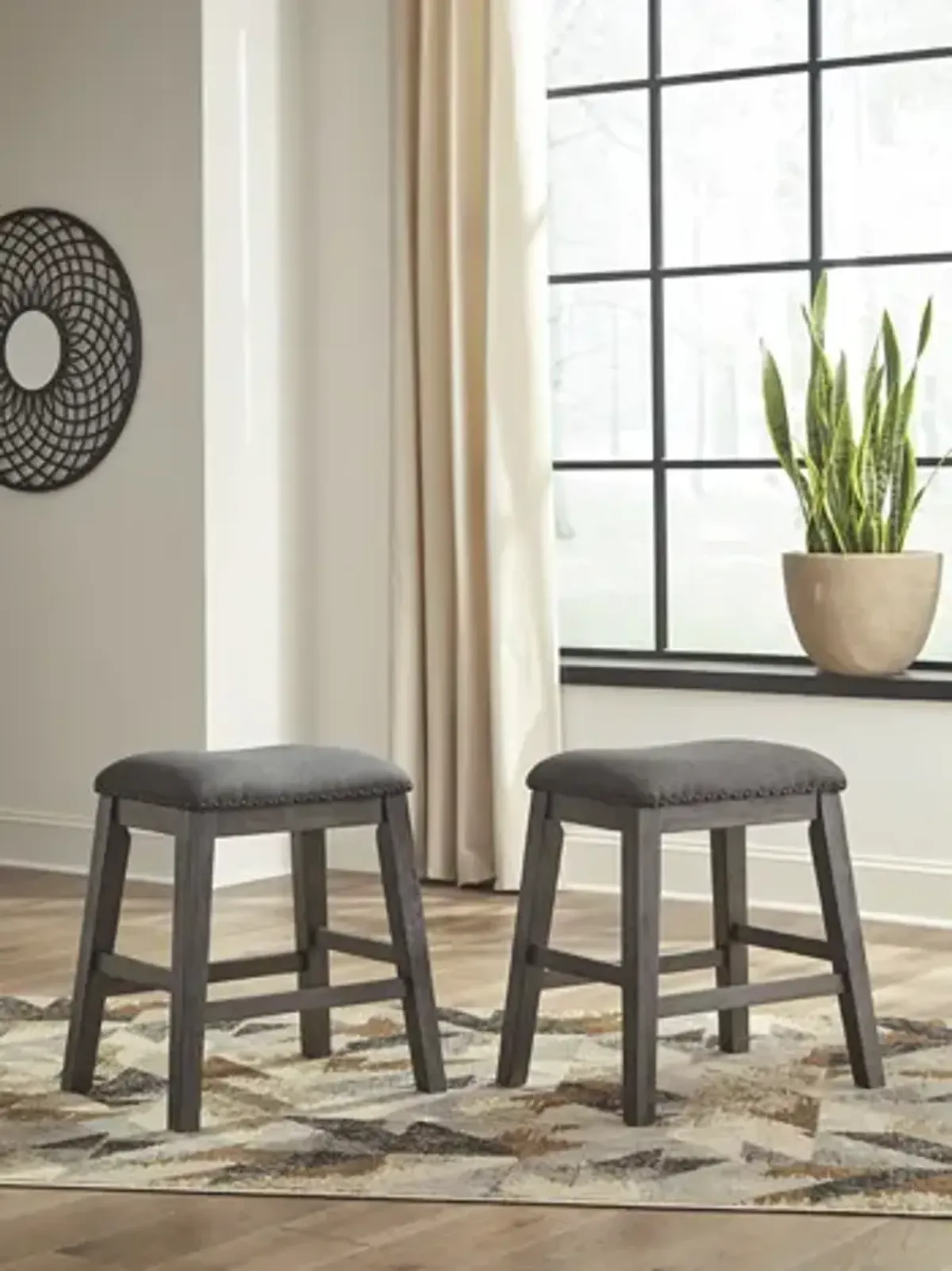 Caitbrook Counter Height Upholstered Bar Stool (Set of 2)