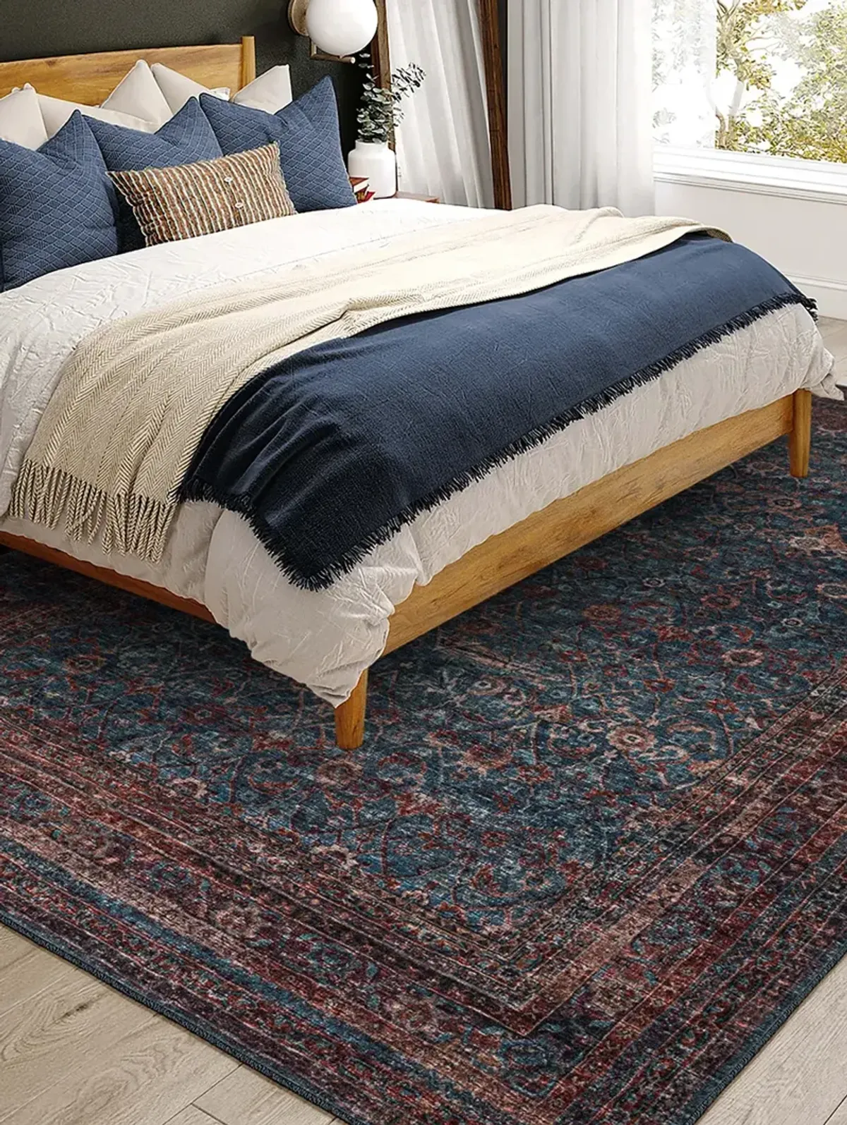 Jericho JC7 Navy 3' x 5' Rug