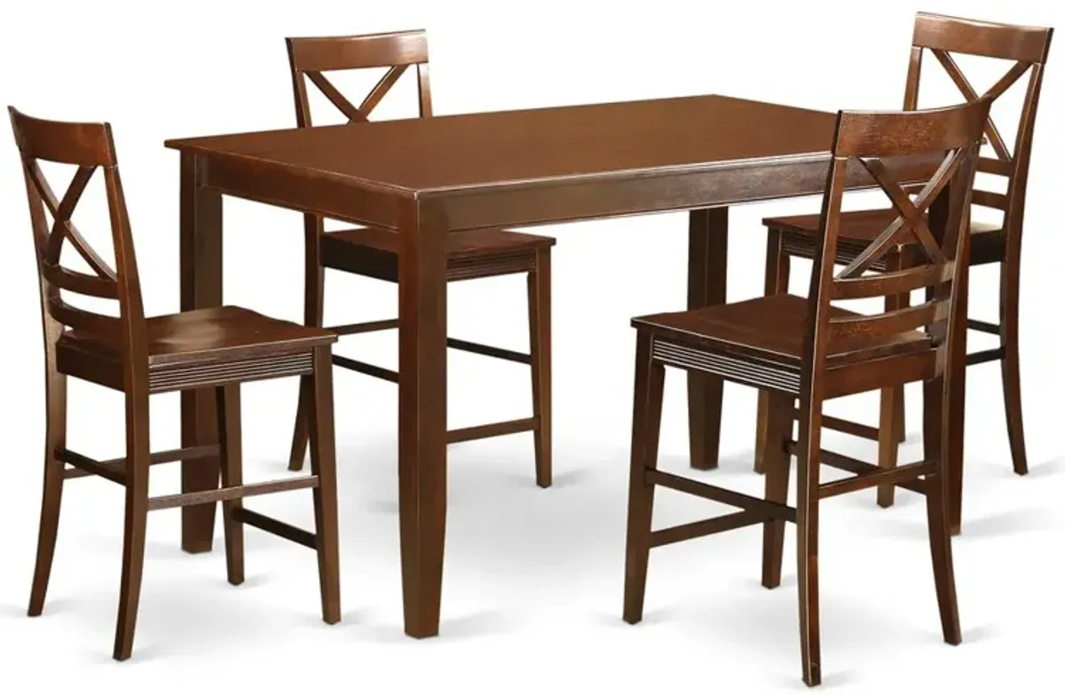 5 Pc counter height pub set - Small Kitchen Table and 4 counter height Chairs.