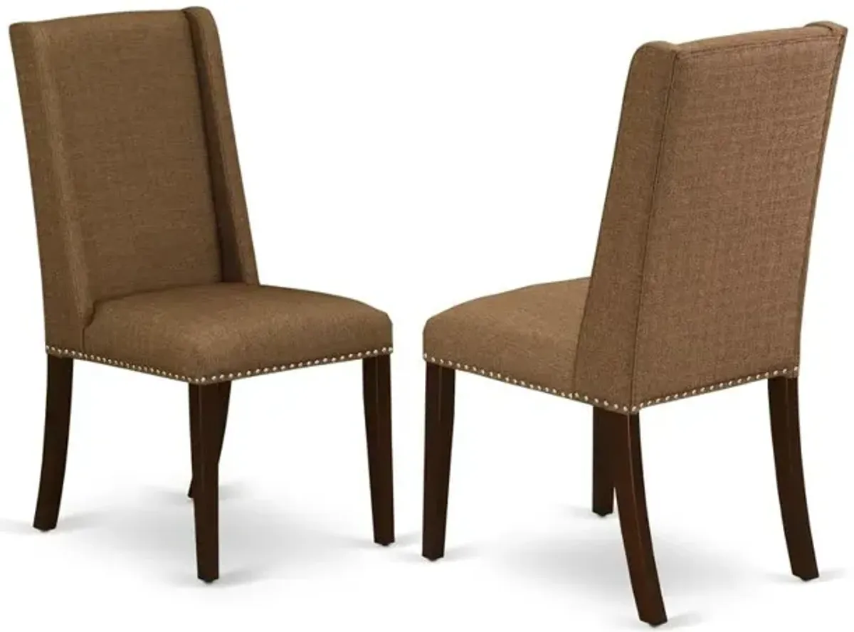 East West Furniture Dining Room Set Mahogany, HLFL3-MAH-18