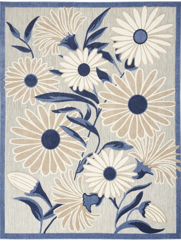 Aloha ALH33 Blue/Gray 7' x 10' Rug