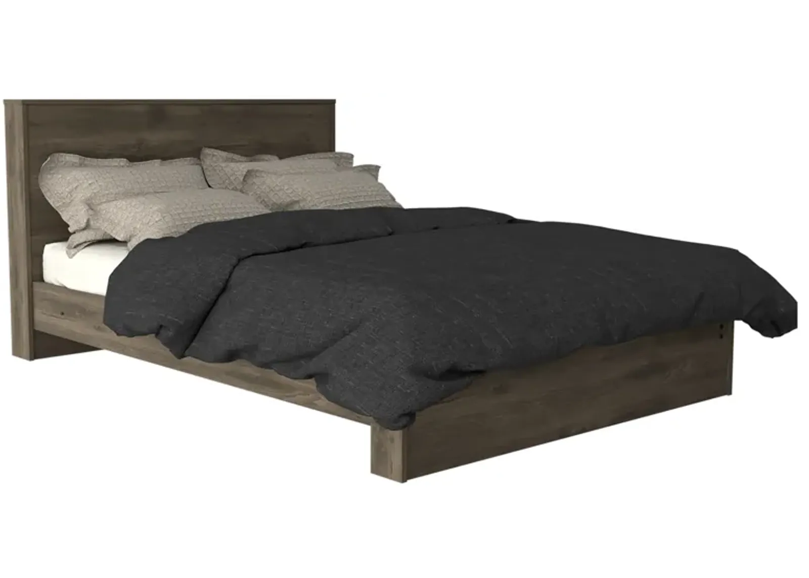 Full Size Bed Base Forum, Bedroom, Dark Brown