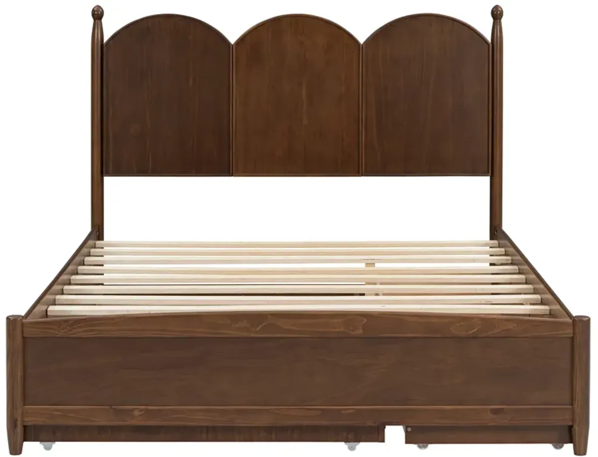 Merax Platform Bed with Drawers and Twin XL Trundle