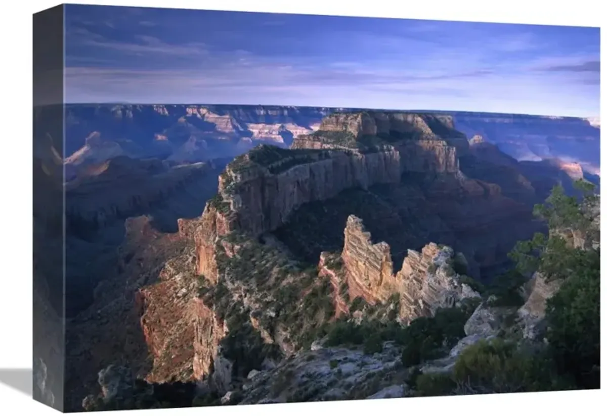Wotans Throne from Cape Royal, North Rim, Grand Canyon National Park, Arizona-Canvas Art-16x12