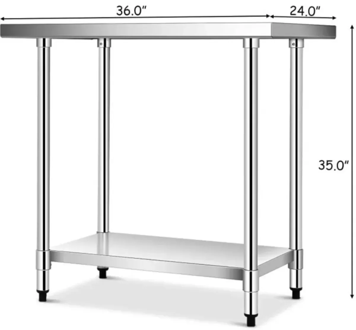 Hivvago Commercial Kitchen Stainless Steel Work Table