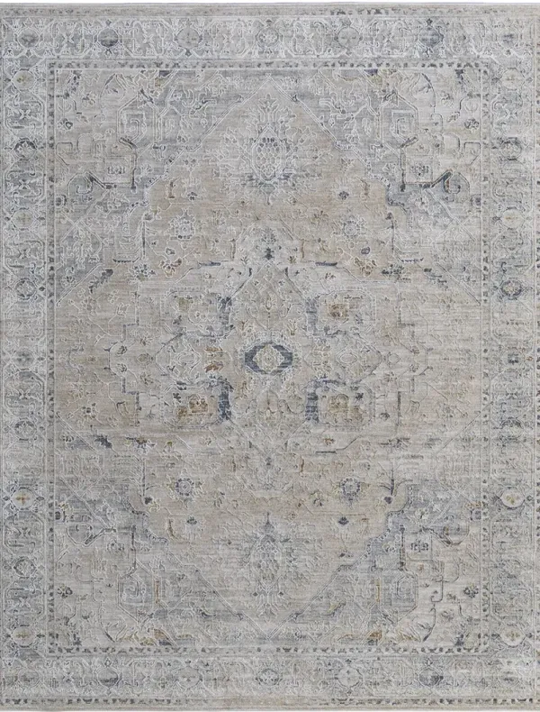 Pasha 39M5F 9'0" x 12'8" Ivory/Taupe/Blue Rug