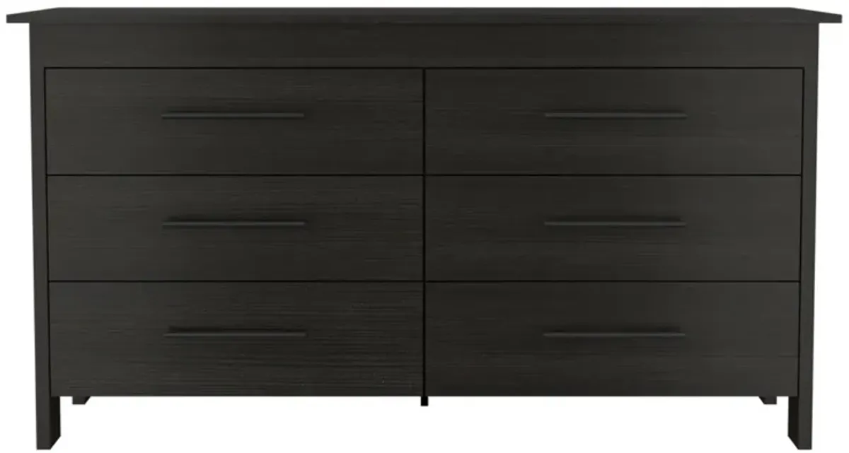 Southington 6-Drawer Rectangle Dresser Black Wengue