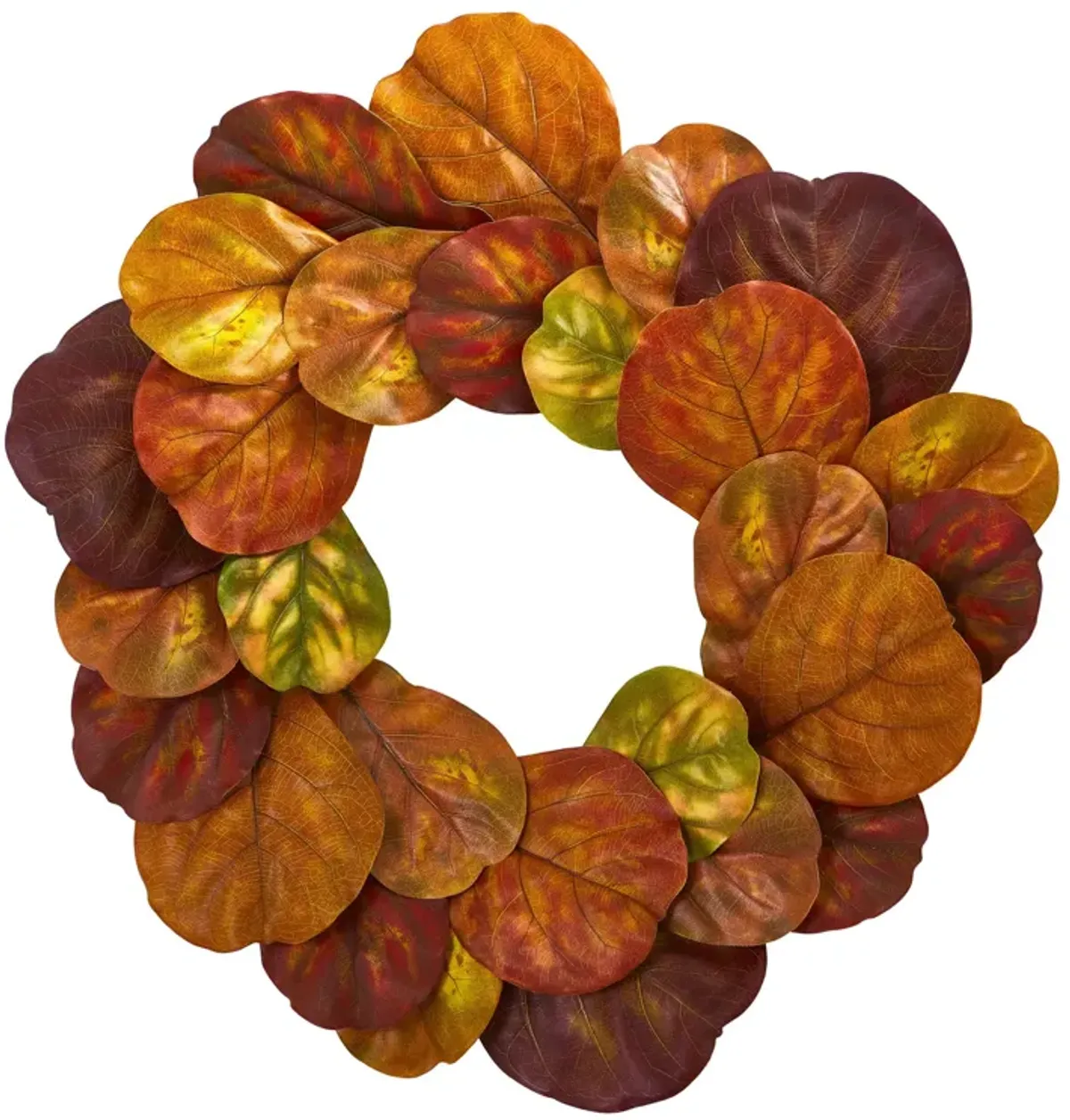 Hivvago 29" Fiddle Leaf Artificial Wreath