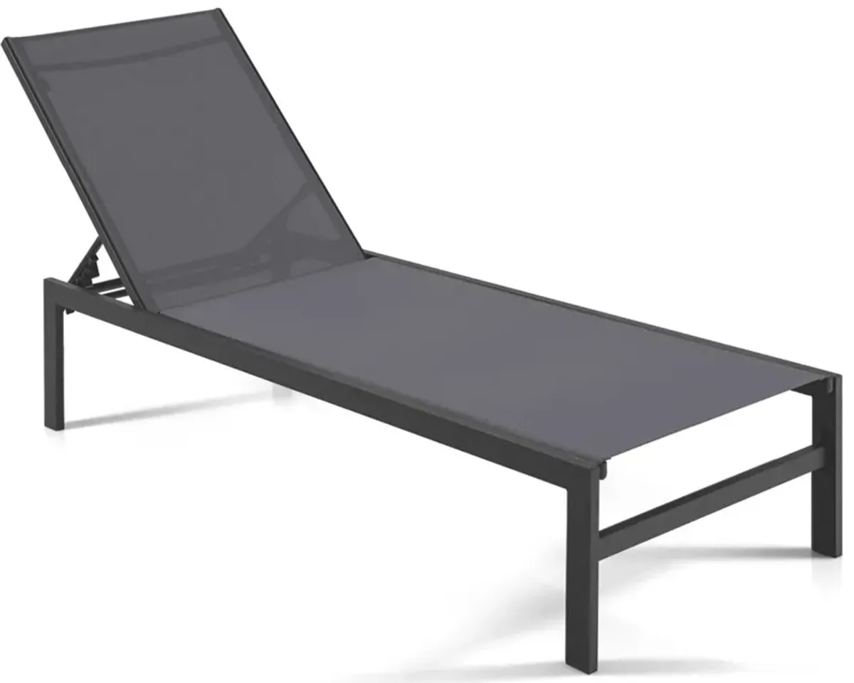 6-Position Chaise Lounge Chairs with Rustproof Aluminium Frame