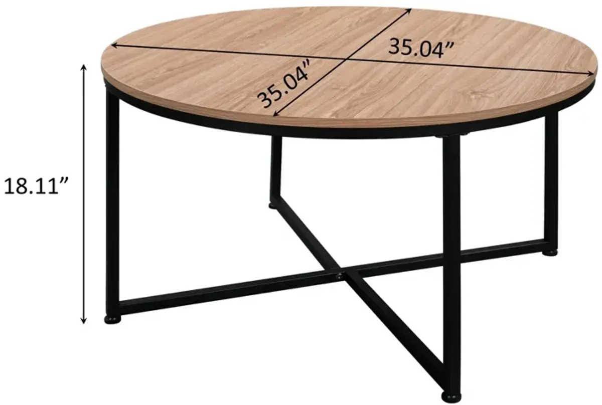 Modern Round Metal Coffee Table