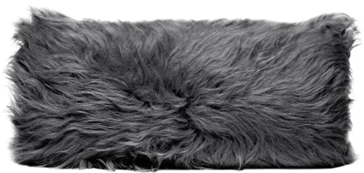 Cowhide Pillow Cover 12 “x 24″ – Full Brown and White Design
