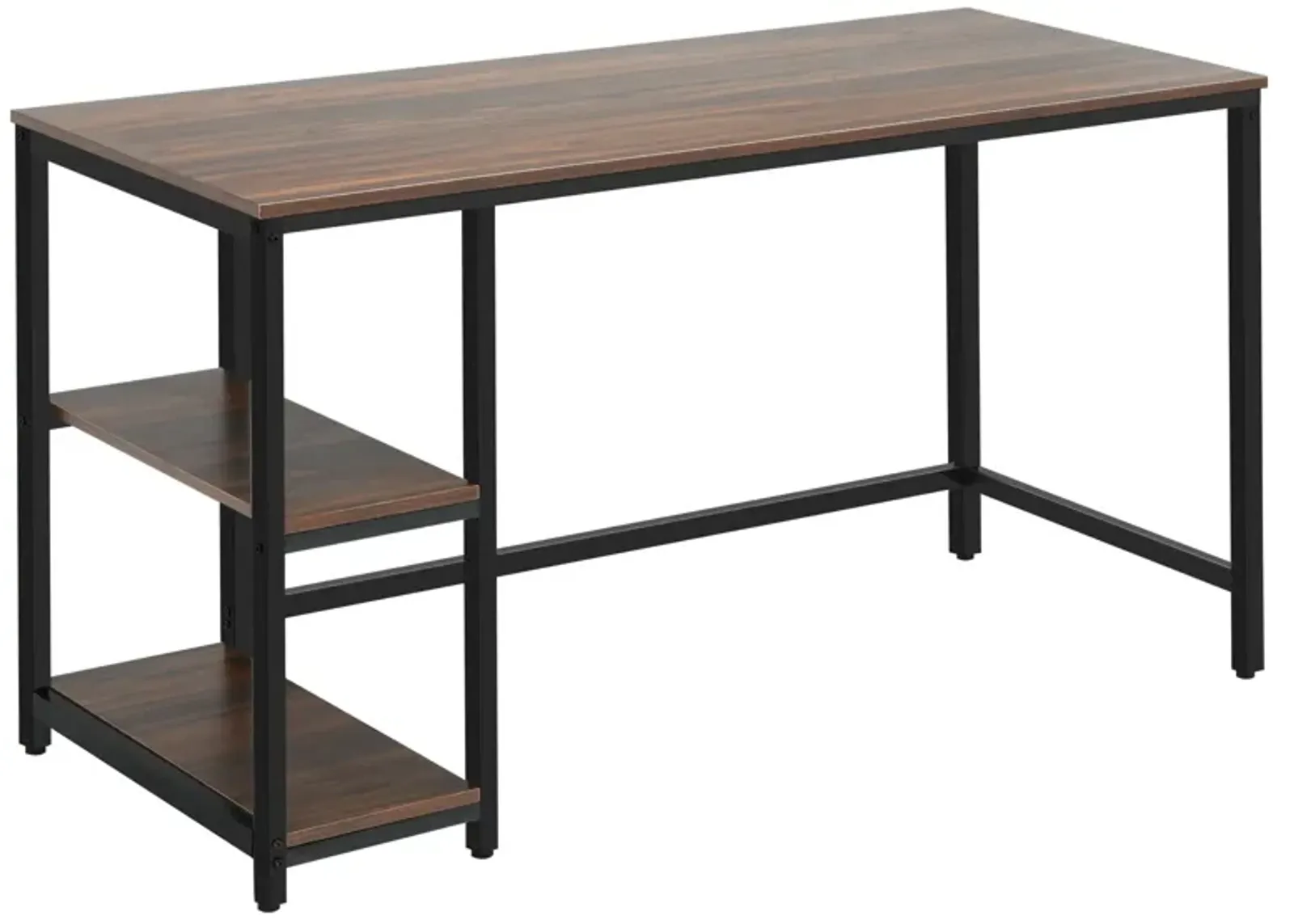 Computer Desk Office Study Table Workstation Home with Adjustable Shelf Coffee