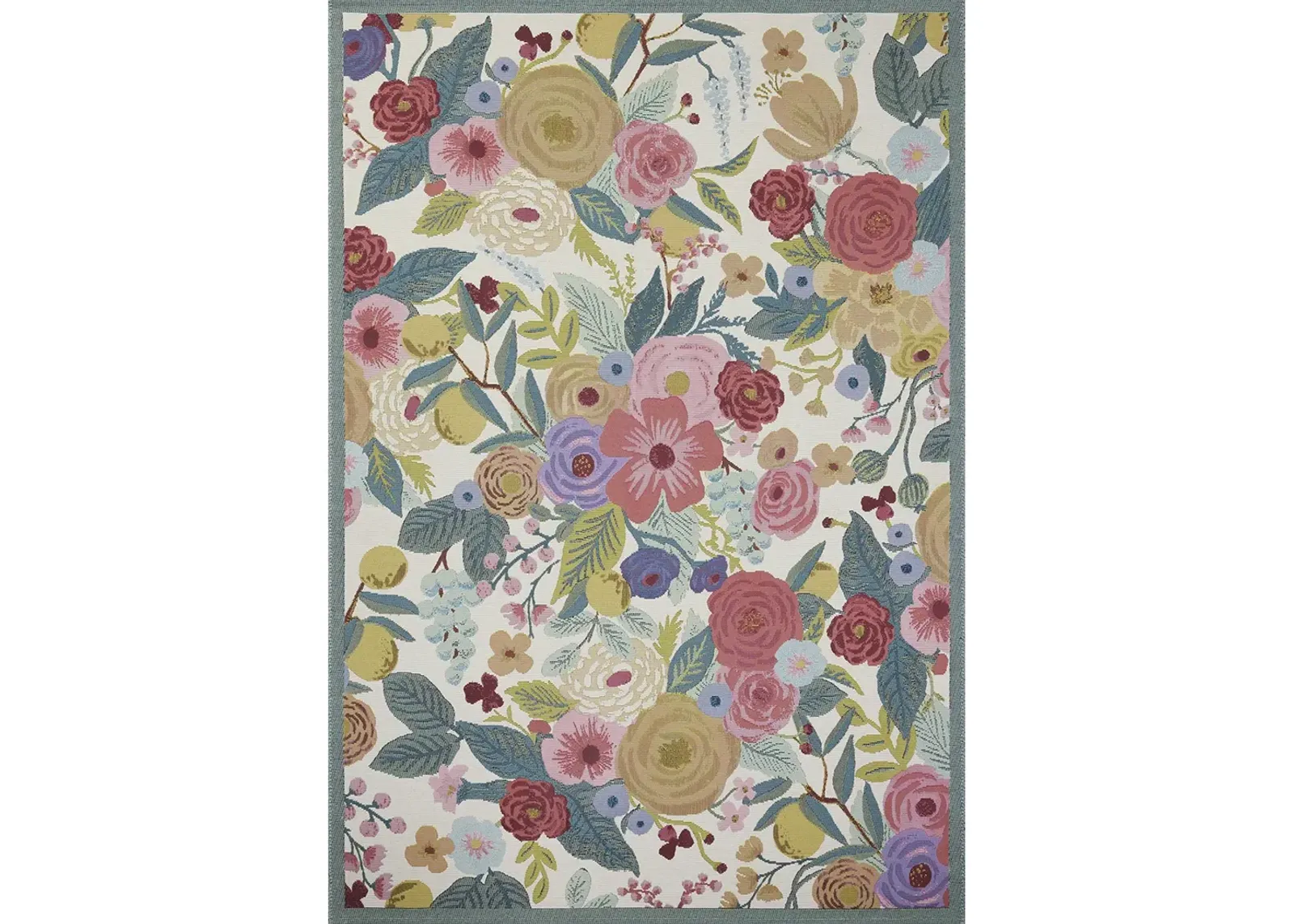 Perennial PRN-04 Rose / Multi 2''5" x 3''11" Rug by Rifle Paper Co.