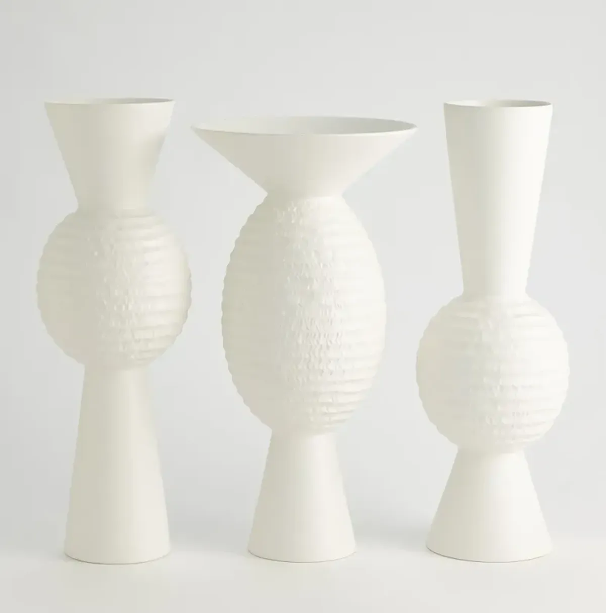Low Chiseled Orb Vase