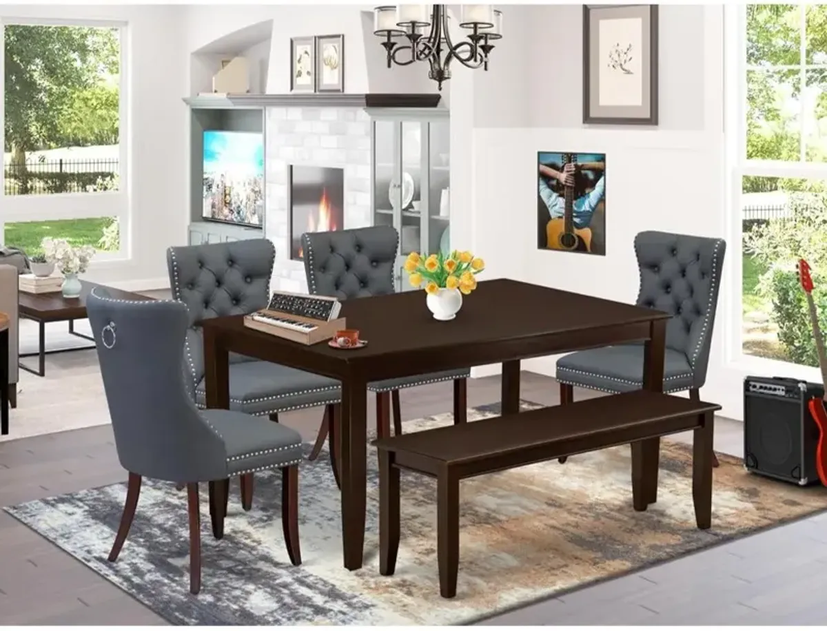 6 Piece Dining Table Set Consists of a Rectangle Kitchen Table