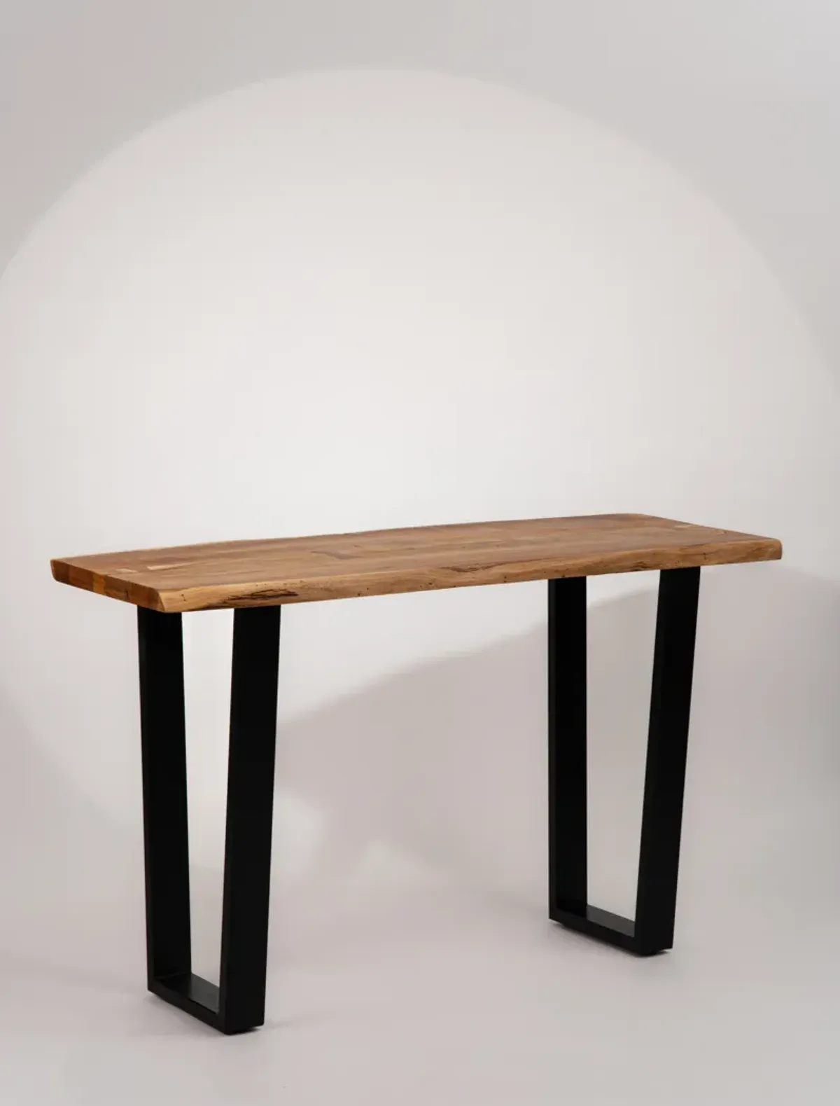 Handmade Eco-Friendly Vintage Acacia Wood & Iron Aston Black Rectangle Table 50"x30"x18" From BBH Homes