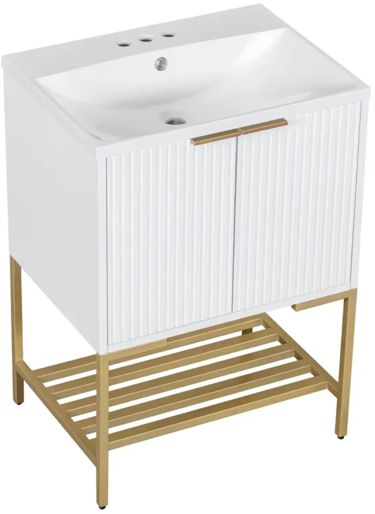 Merax Modern Style Freestanding Bathroom Vanity with Sink