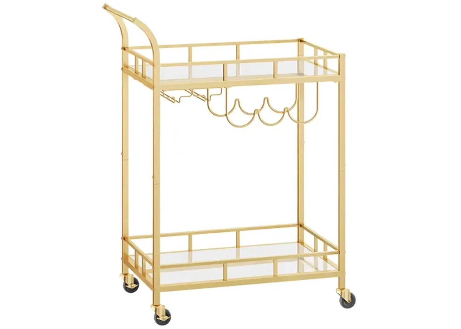 Gold Bar Cart – Stylish and Elegant Drink Station for Home Entertaining