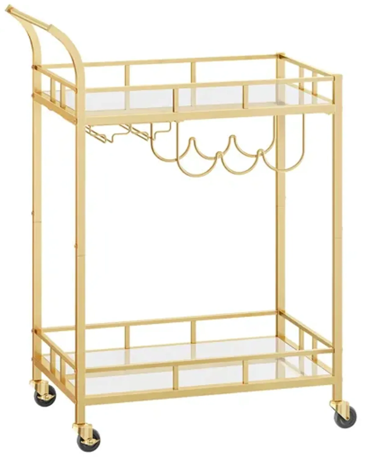 Gold Bar Cart – Stylish and Elegant Drink Station for Home Entertaining