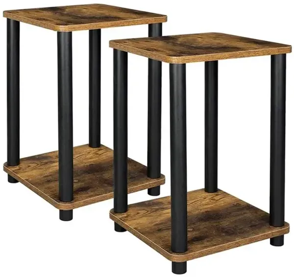 Hivvago Set of 2 End Tables with Shelf