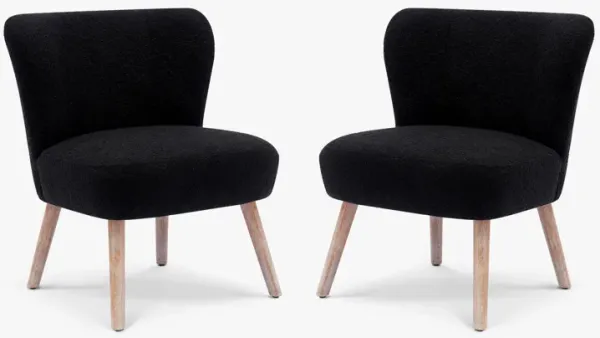 WestinTrends 25" Wide Upholstered Boucle Accent Chairs Set of Two