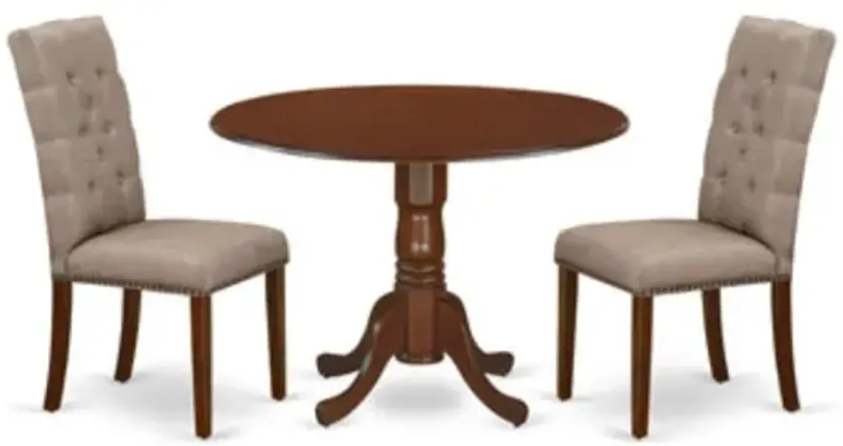 Dining Room Set Mahogany, DLEL3-MAH-16