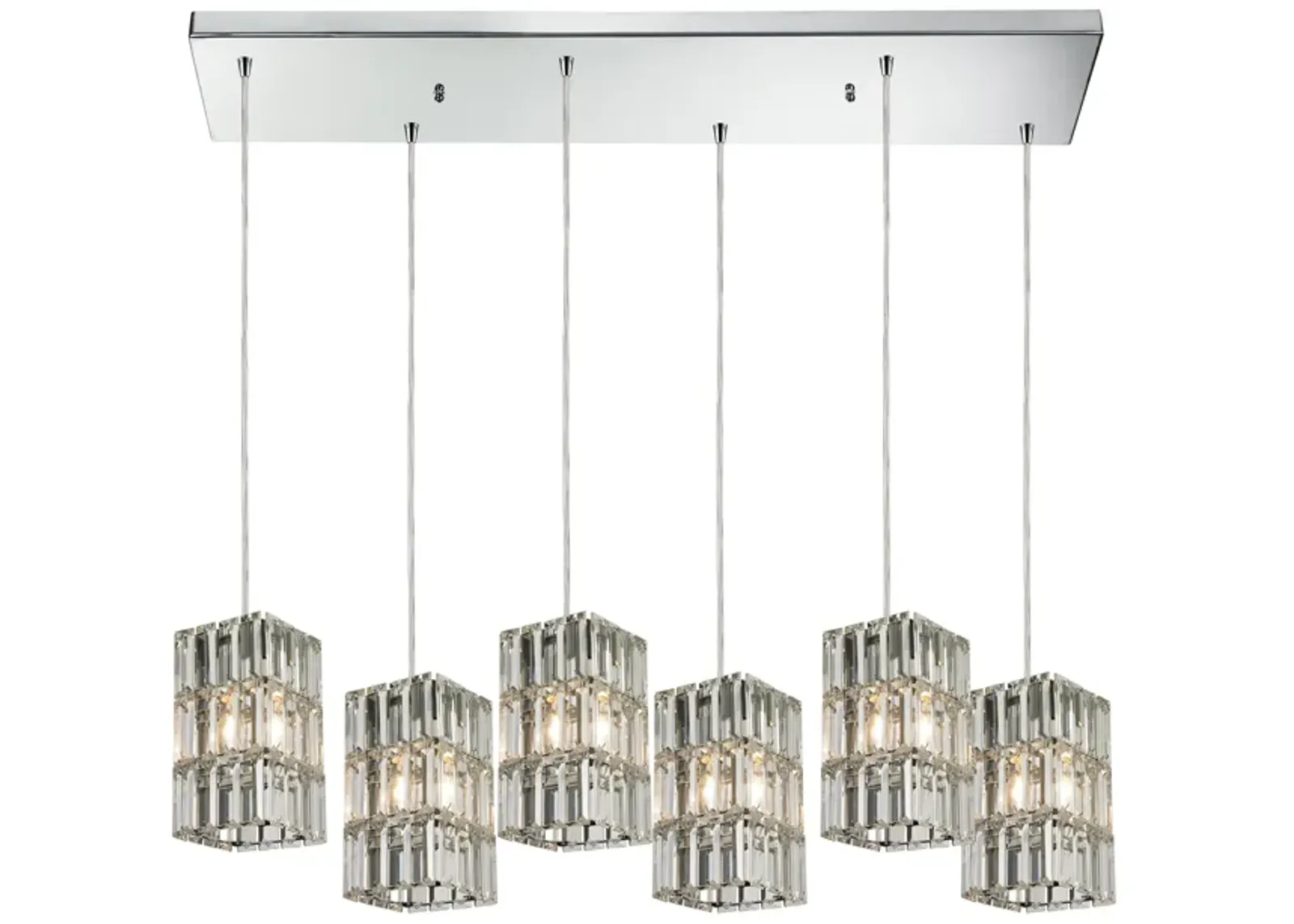 Cynthia Rectangular Pendant with Rectangular Light Fixtures