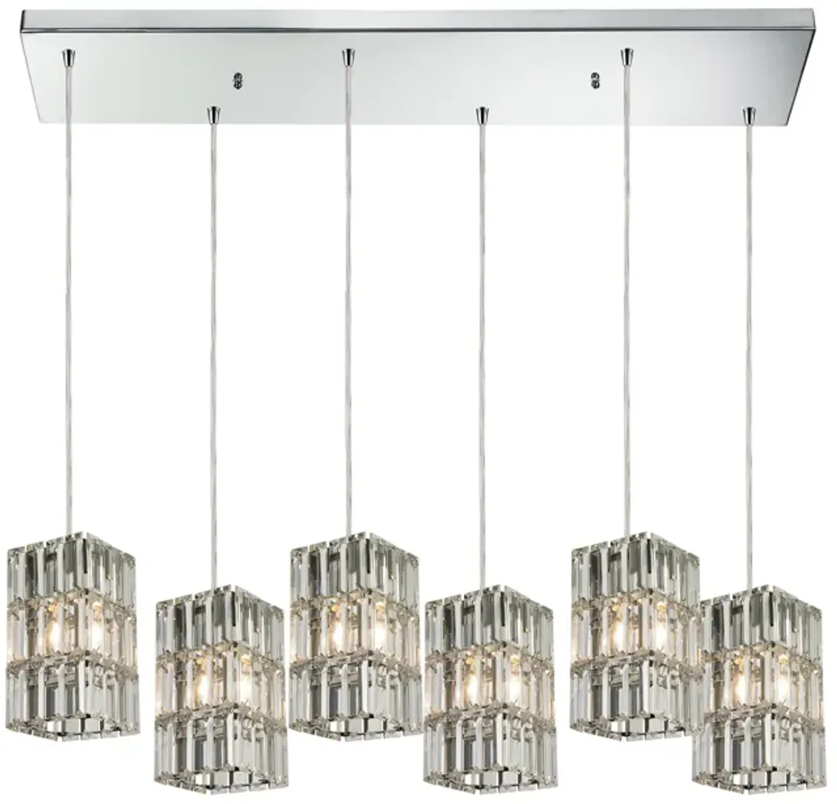 Cynthia Rectangular Pendant with Rectangular Light Fixtures