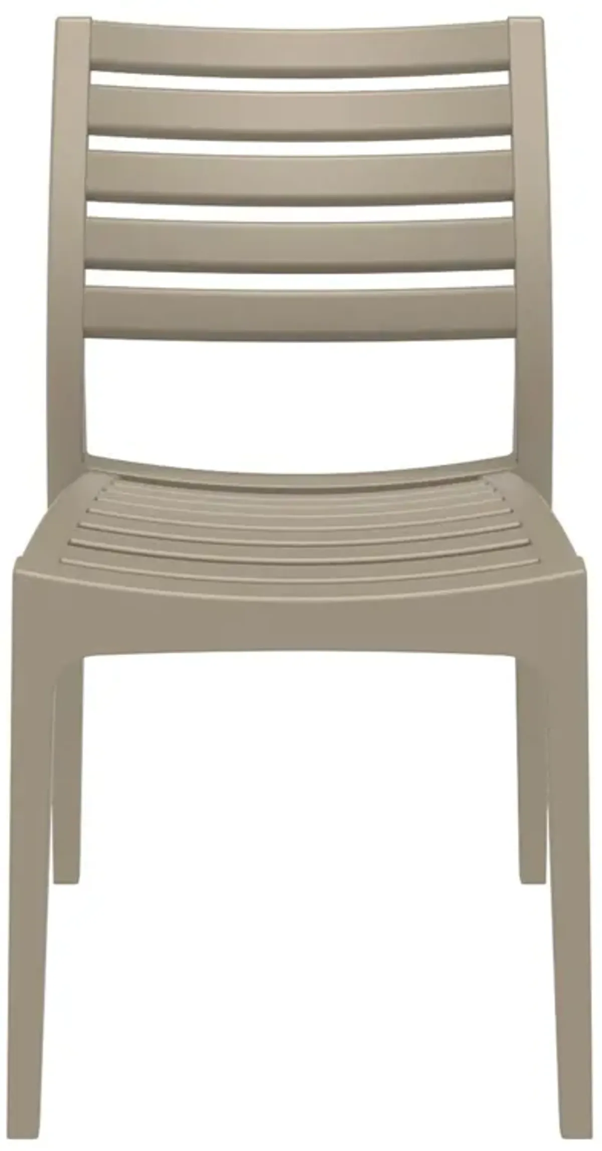 33" Silver Stackable Outdoor Patio Dining Chair