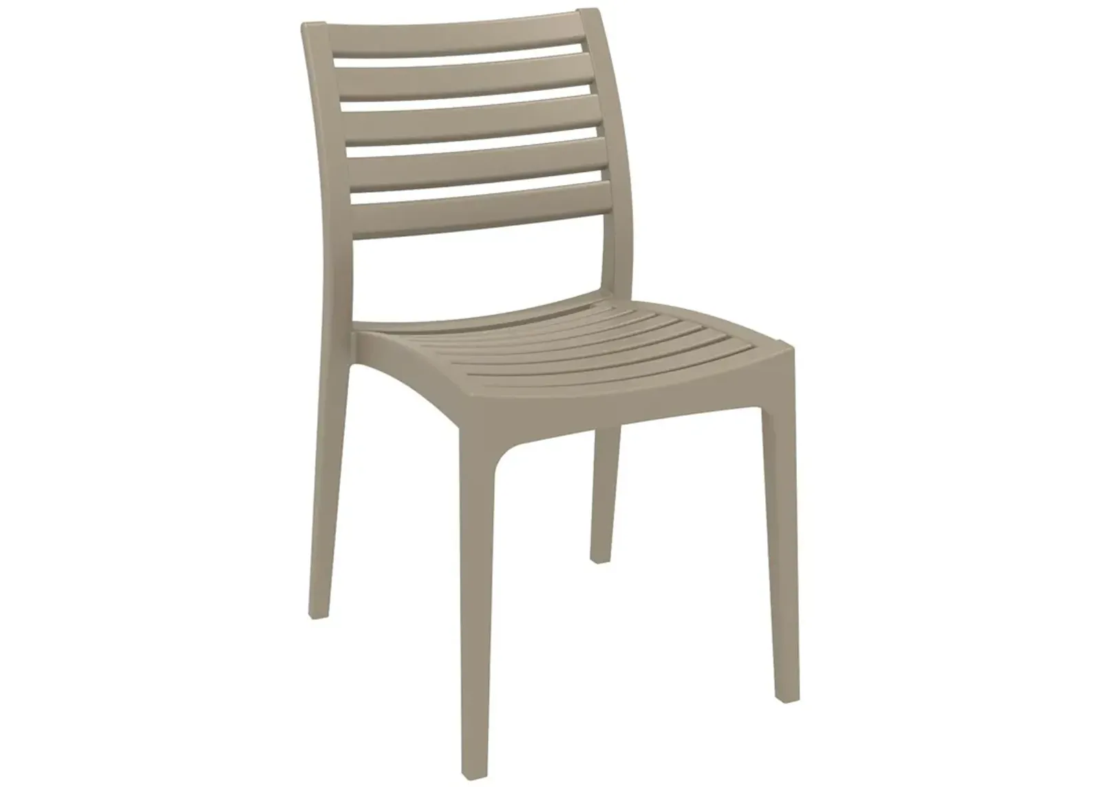 33" Silver Stackable Outdoor Patio Dining Chair